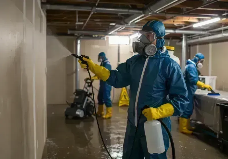 Basement Sanitization and Antimicrobial Treatment process in Rolling Meadows, IL