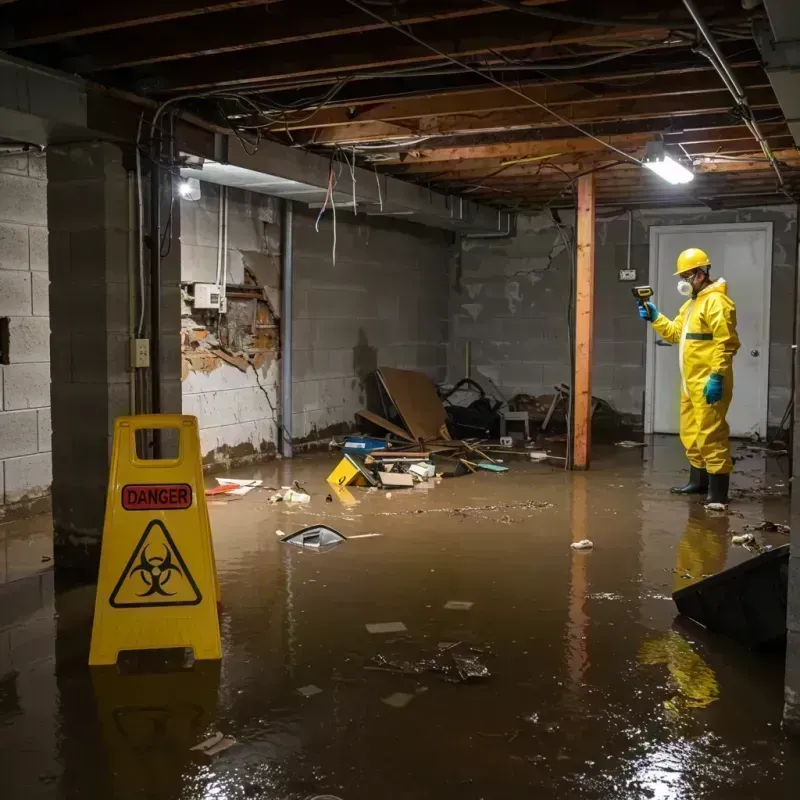 Flooded Basement Electrical Hazard in Rolling Meadows, IL Property